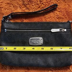 Michael Kors Black Textured Wristlet